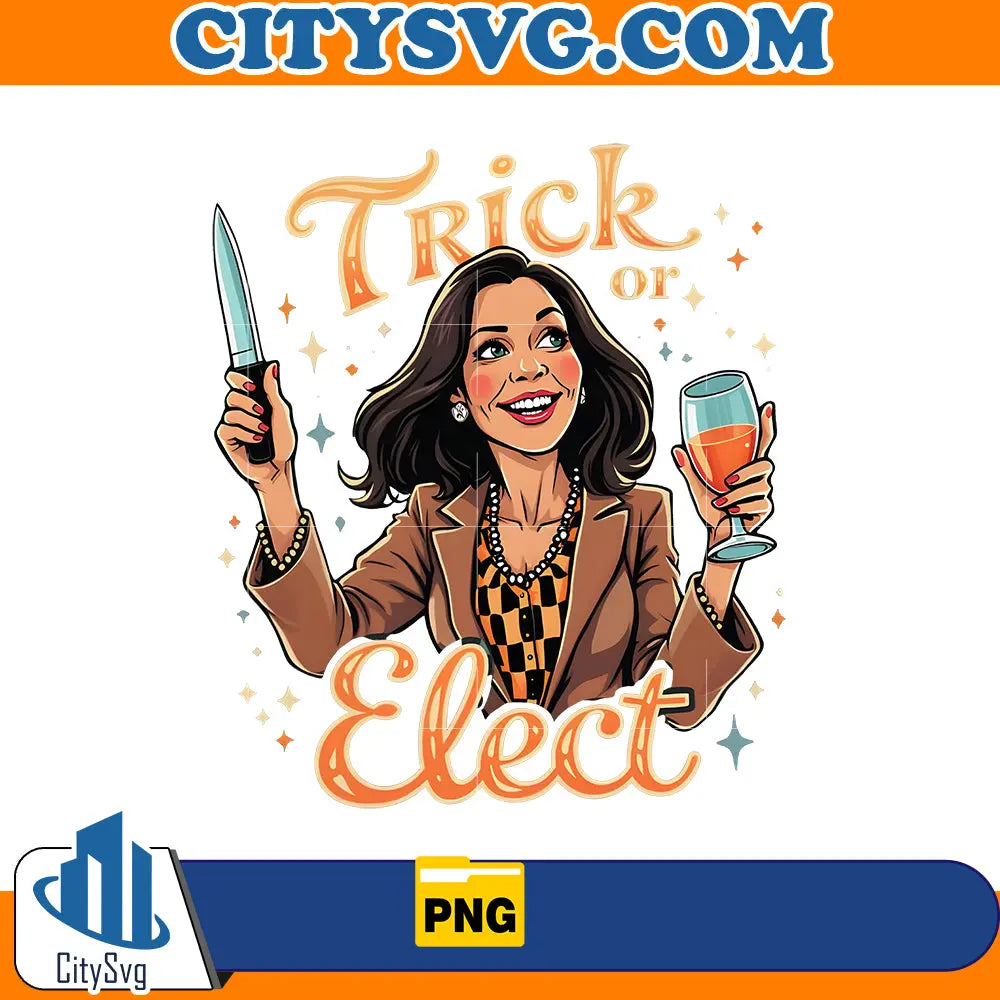 Trick or Elect Kamala Harris Halloween Png CitySvg