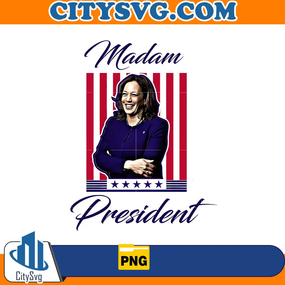 Kamala Harris Madam Presidential Png CitySvg
