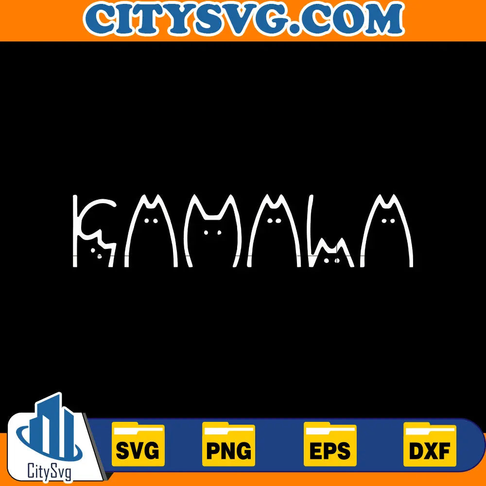 Kamala , La Cat Lettering Svg CitySvg