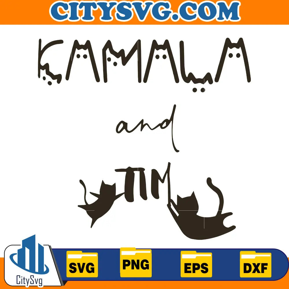 Kamala & Tim 2024 Svg CitySvg