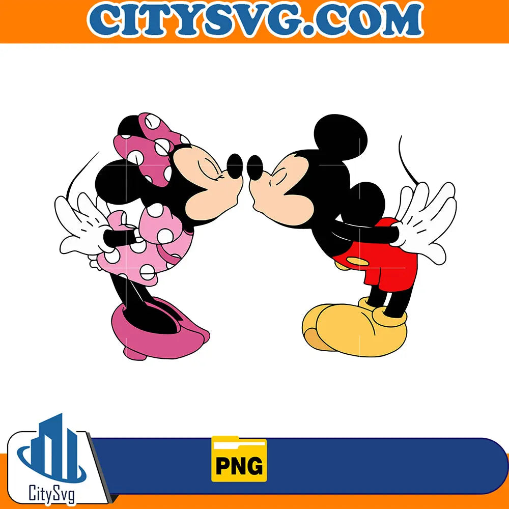 KissingMickeyMouseAndMinnieMousePng