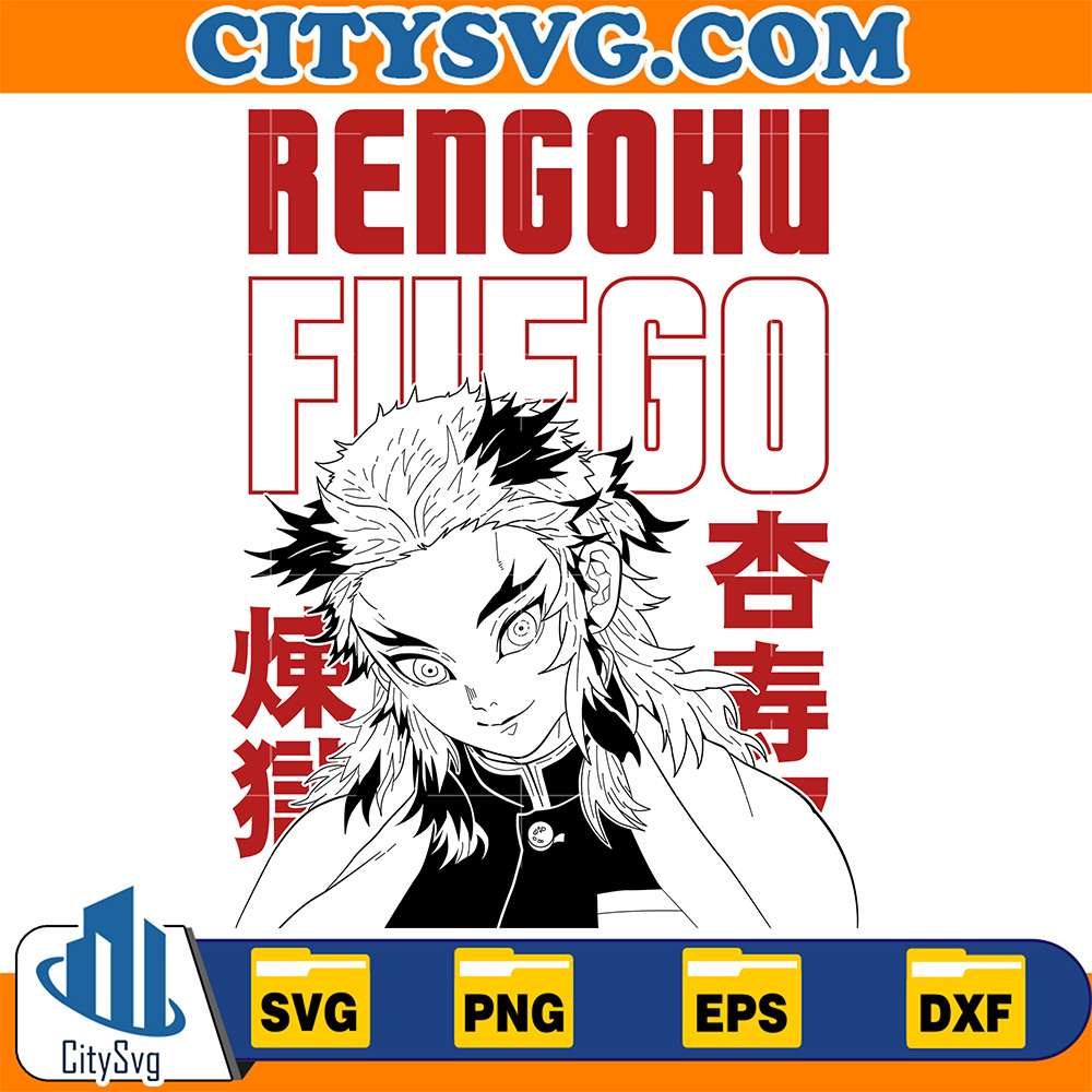 Kyojuro Rengoku Demon Slayer Svg CitySvg