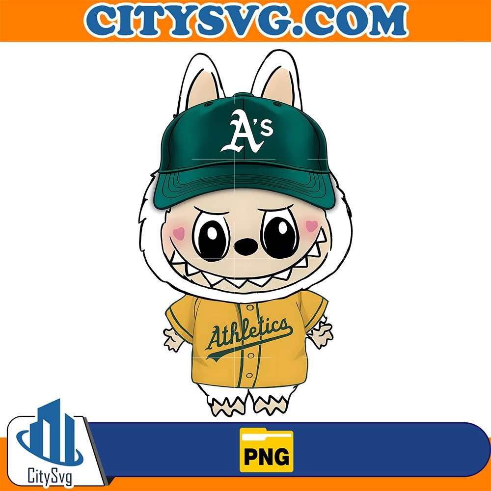 Labubu-Oakland-Athletics-Baseball-Png