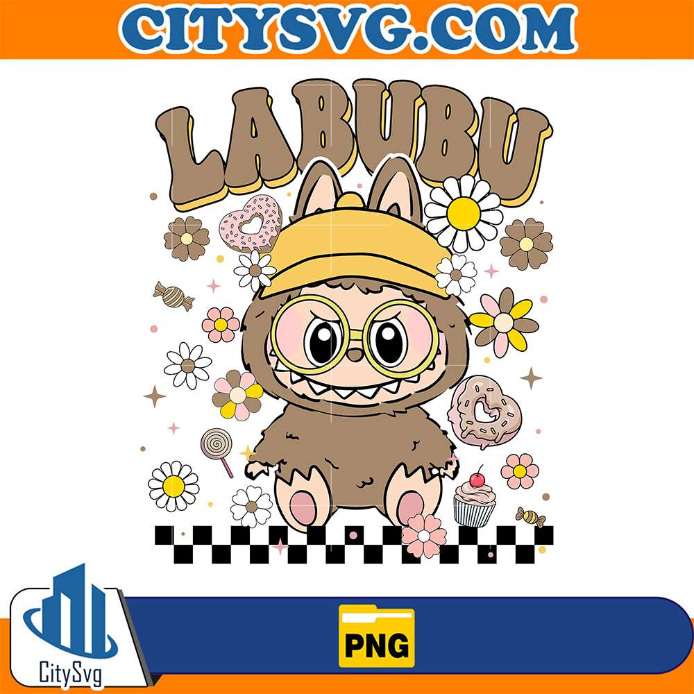 Labubu-Student-Cute-Brown-Bunny-With-Glasses-Png