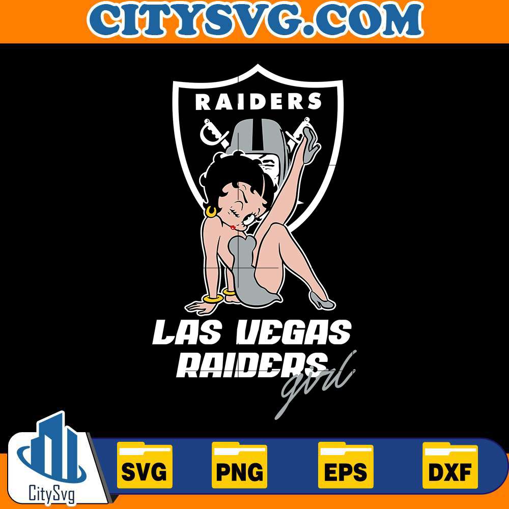 Las Vegas Raiders Betty Boop Svg CitySvg