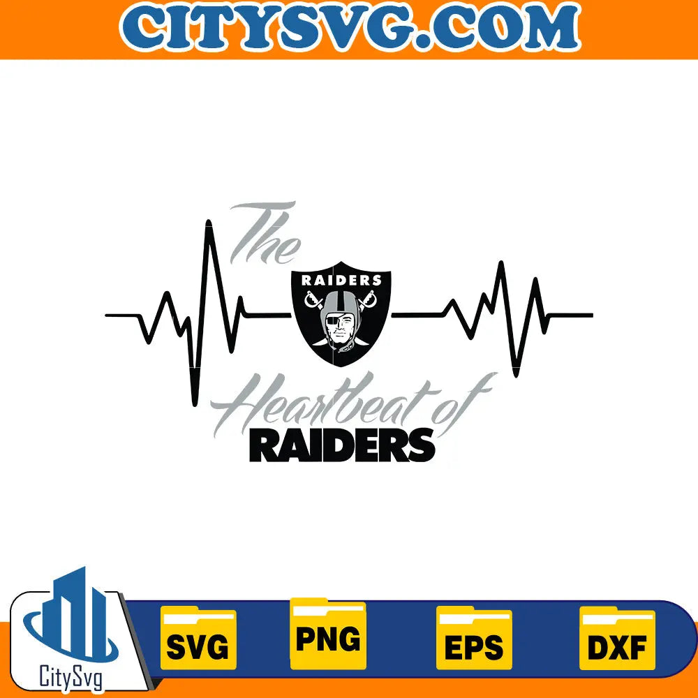 The heatbeat of Las Vegas Raiders Svg CitySvg