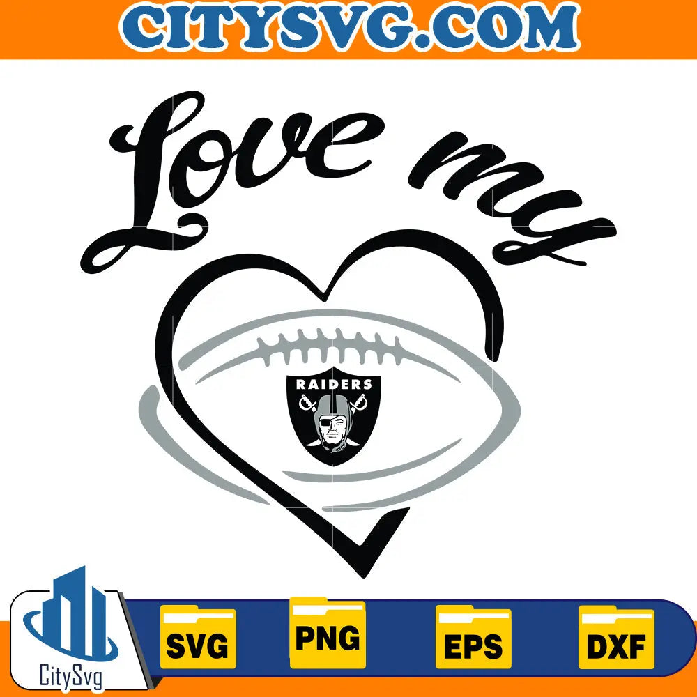 Love My Las Vegas Raiders Svg CitySvg