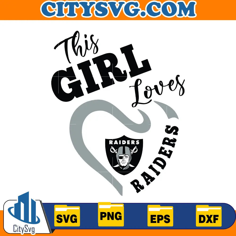 This Girl Loves Las Vegas Raiders Svg CitySvg