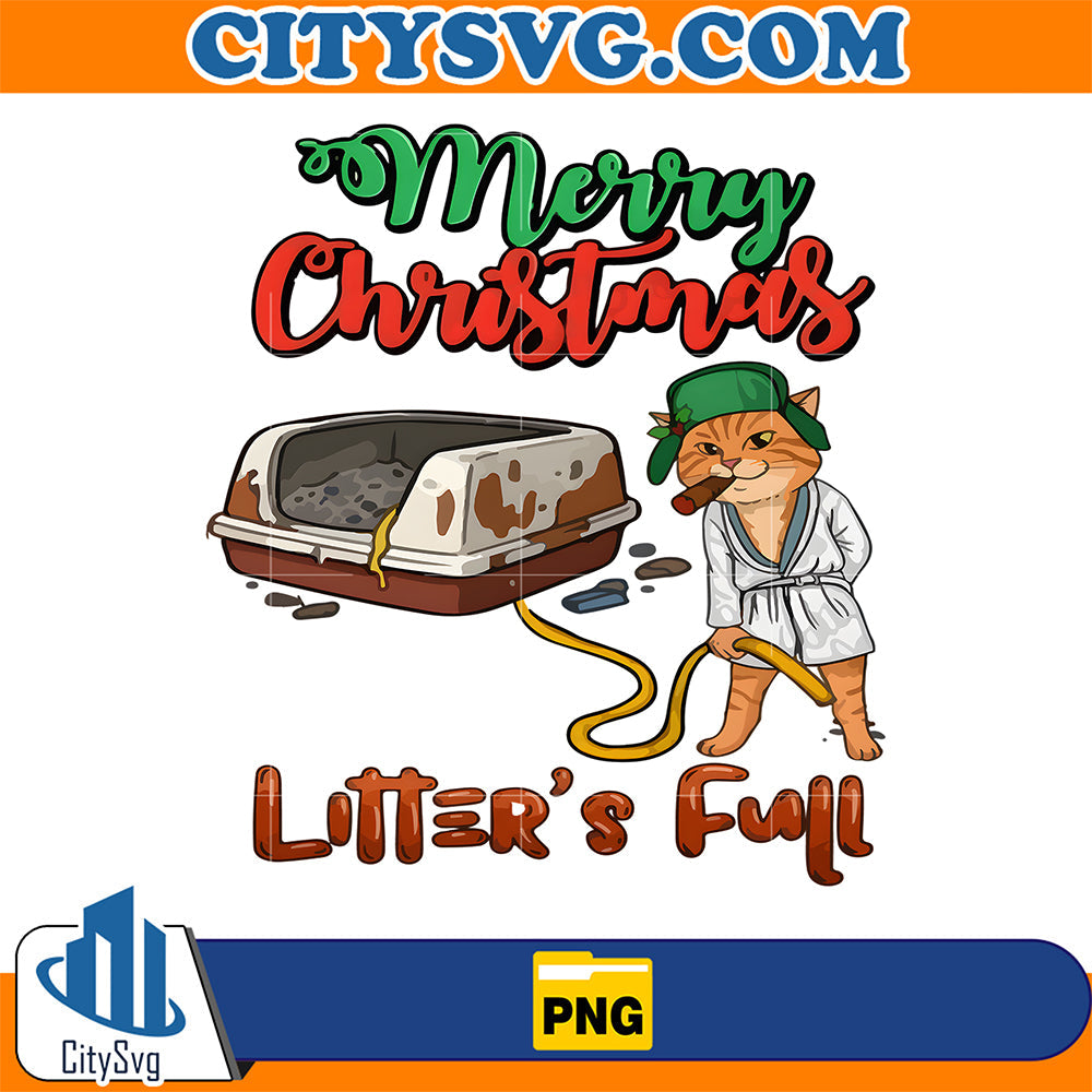 Litter-s-Full-Merry-Christmas-Cat-Lovers-Holidays-Xmas-Png