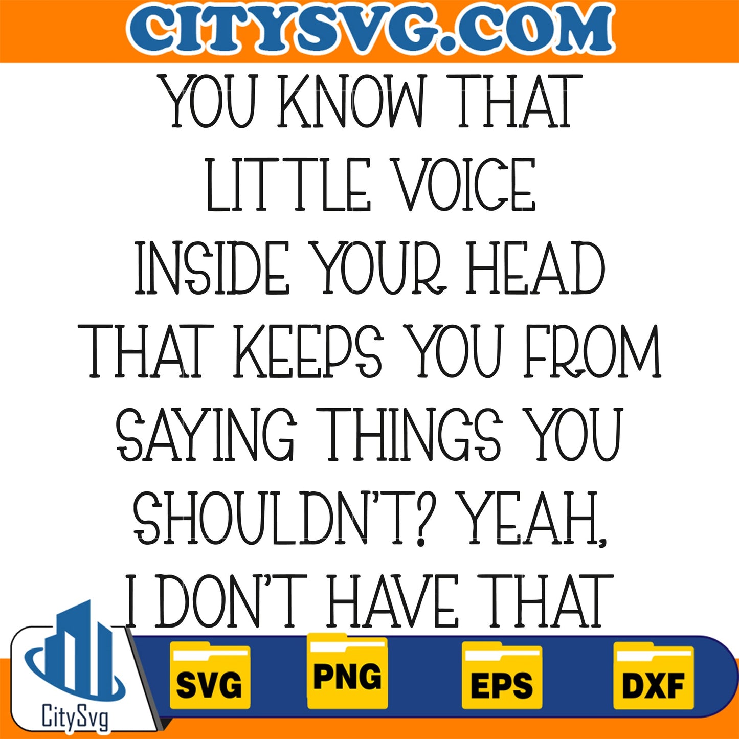 Little Voice Inside Your Head Svg CitySvg