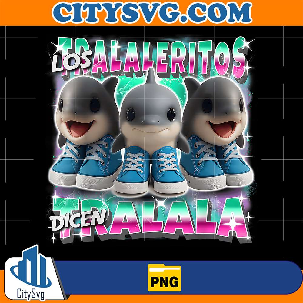 Los-Tralaleritos-Dicen-Tralala-Italian-Brainrot-Shark-Kids-Png
