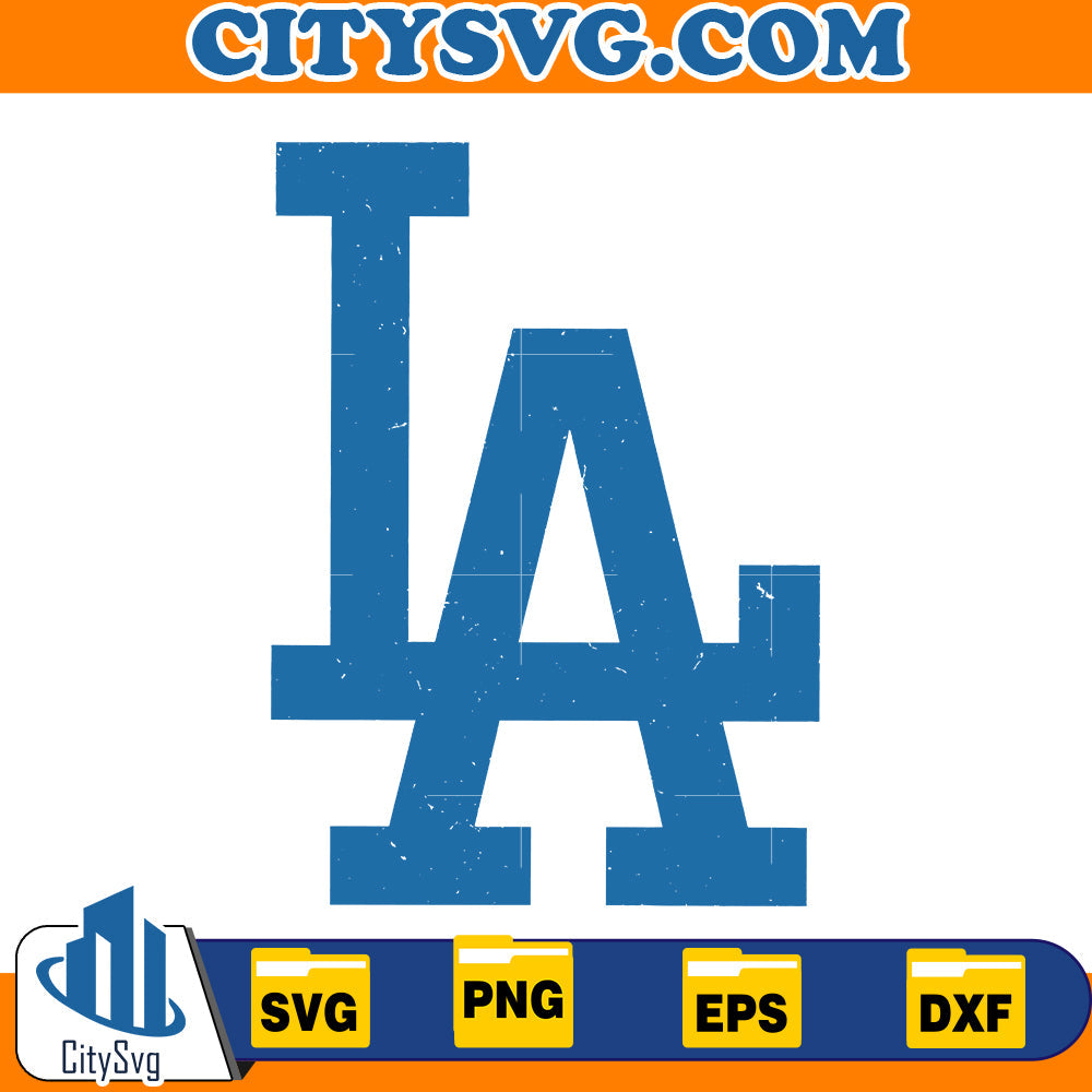 Los Angeles Baseball Svg CitySvg