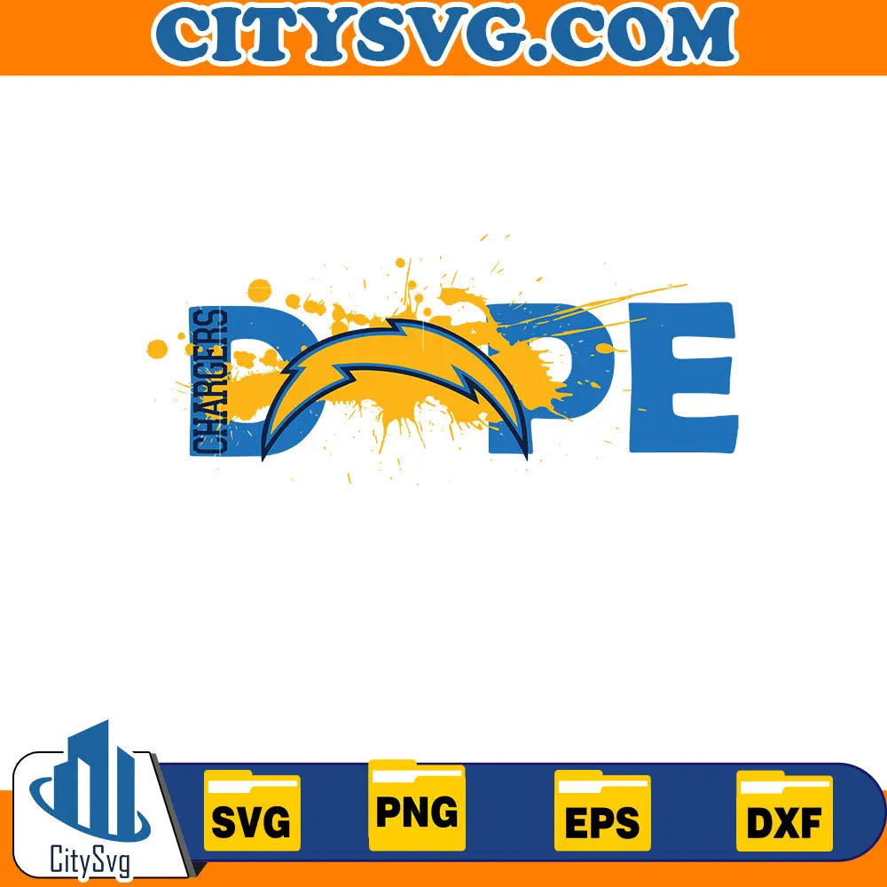 Dope Los Angeles Chargers Svg CitySvg