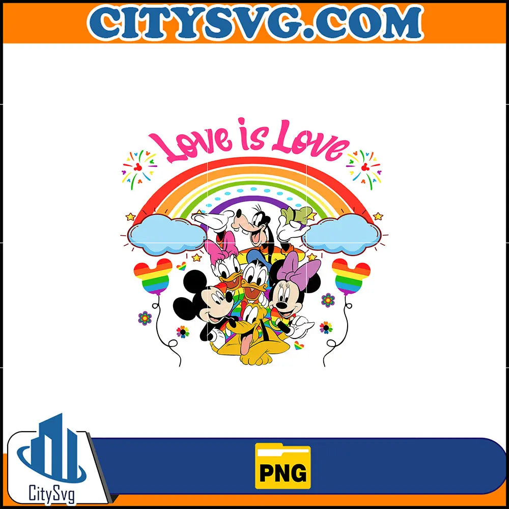 LoveIsLoveMickeyAndFriendPng
