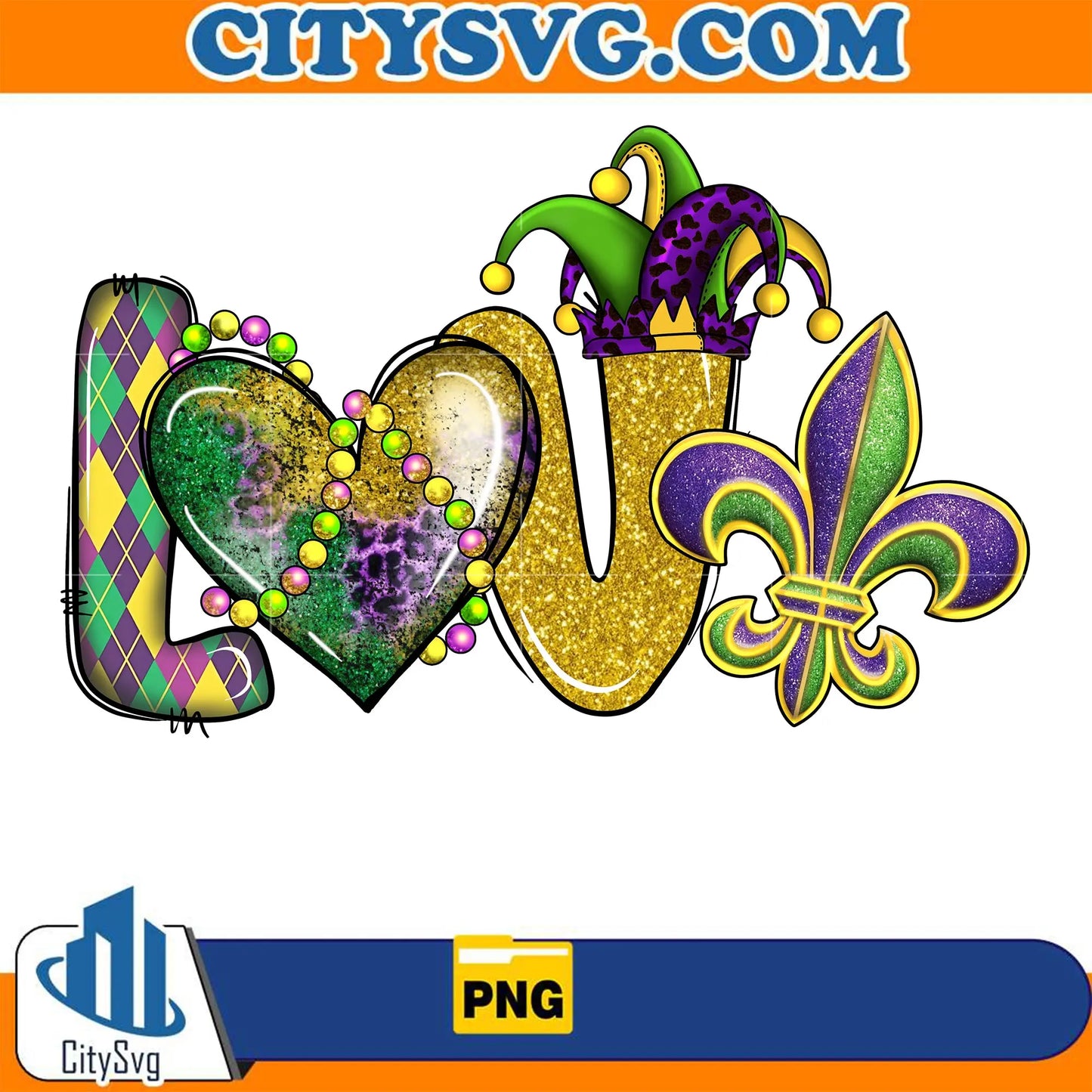 LoveMardiGrasPng