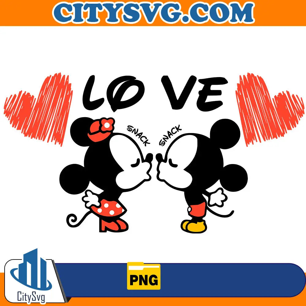 LoveSnackMickeyMinnieValentinePng
