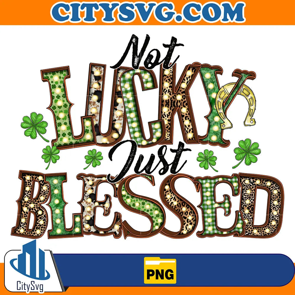 LuckyBlessedStPatricksDaySublimationPng