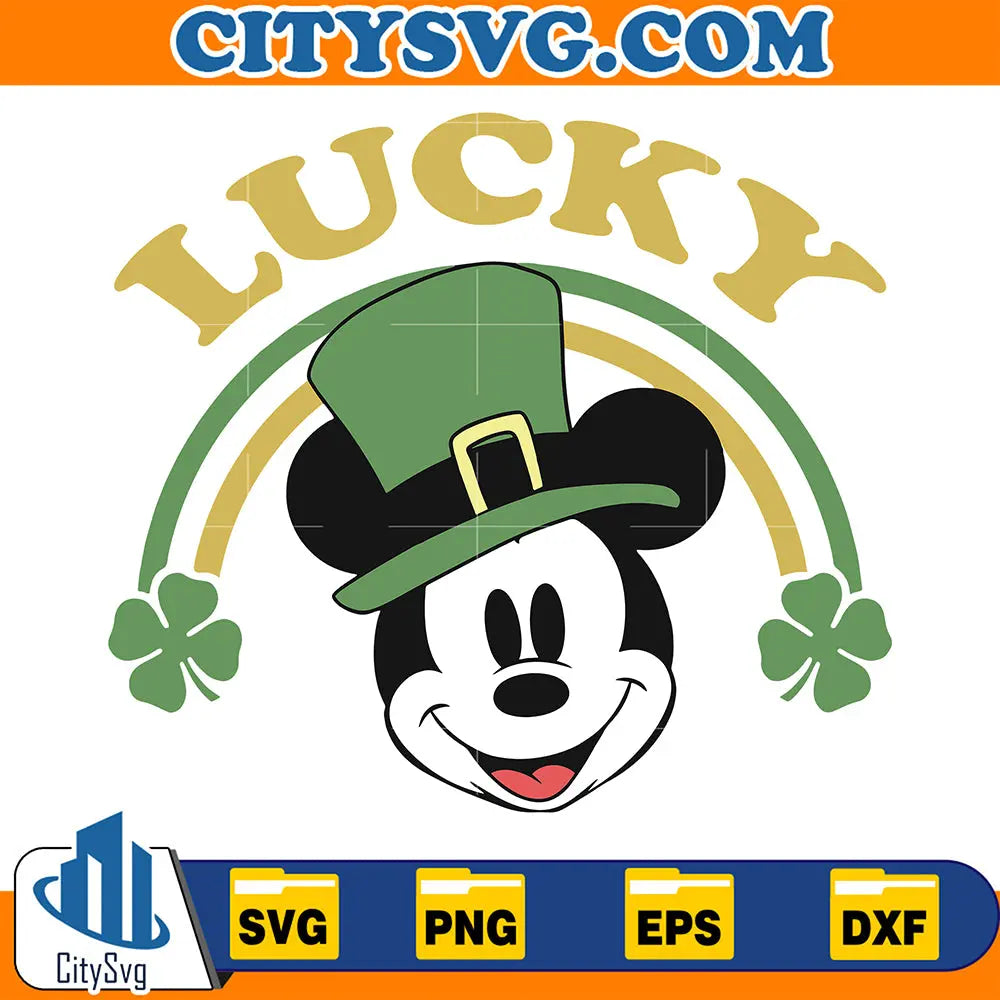 LuckyMickeyDisneyStPatricksSvg