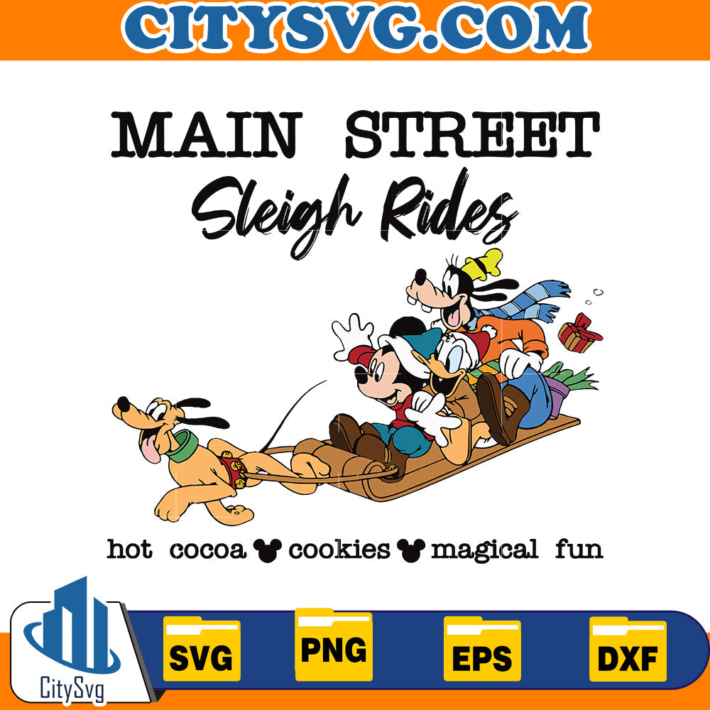 Disney Main Street Sleigh Rides Svg CitySvg