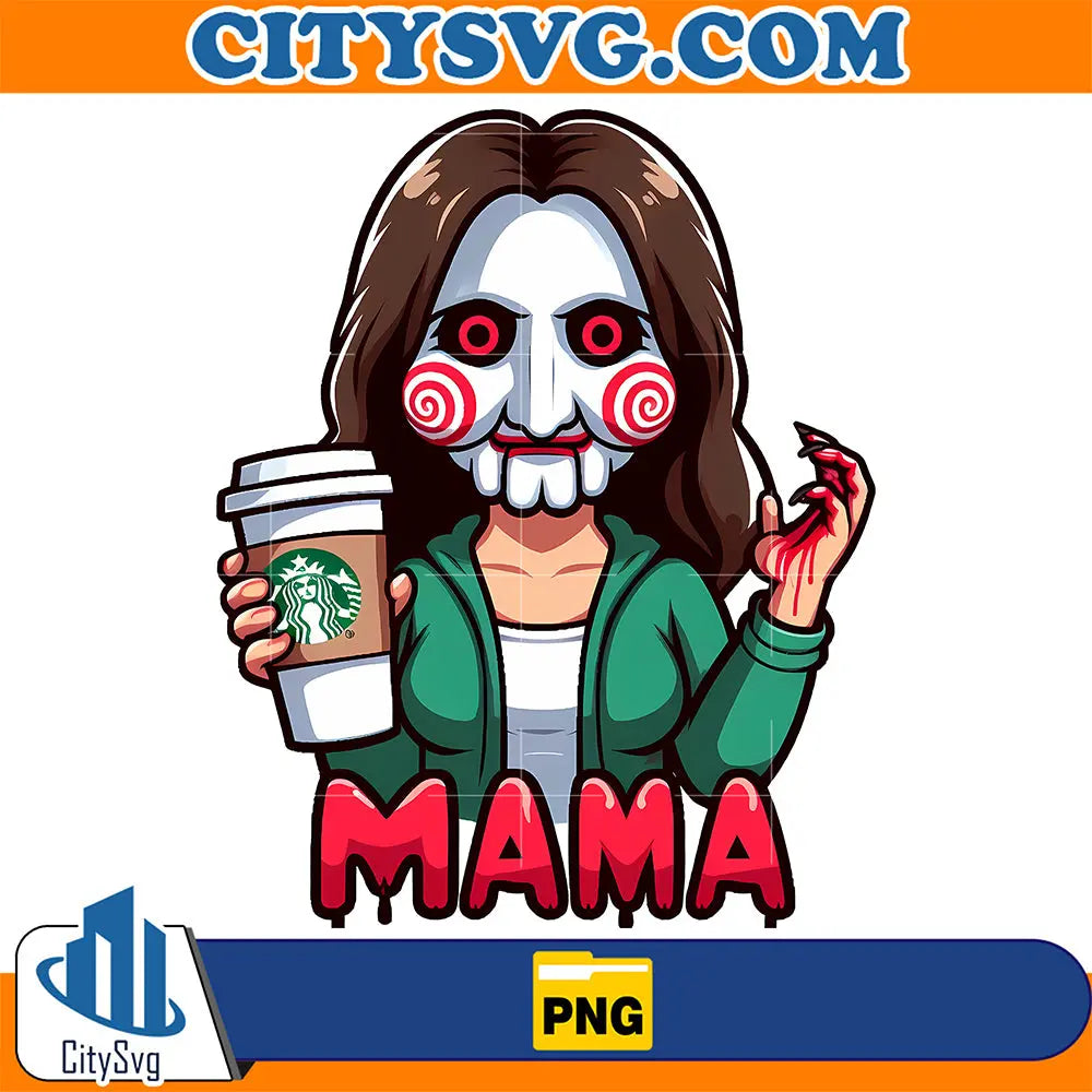 MamaCoffeeStarbucksHorrorJigsawPng
