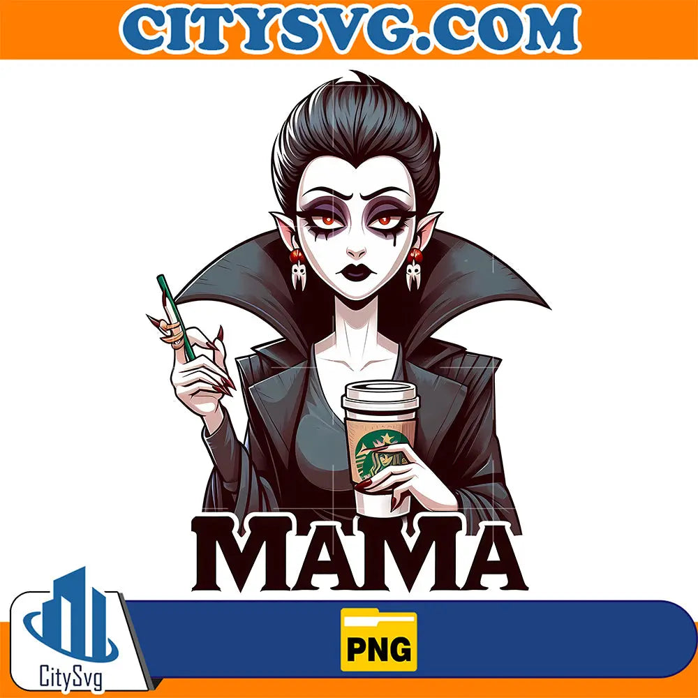MamaCoffeeStarbucksHorrorVampireGirlPng