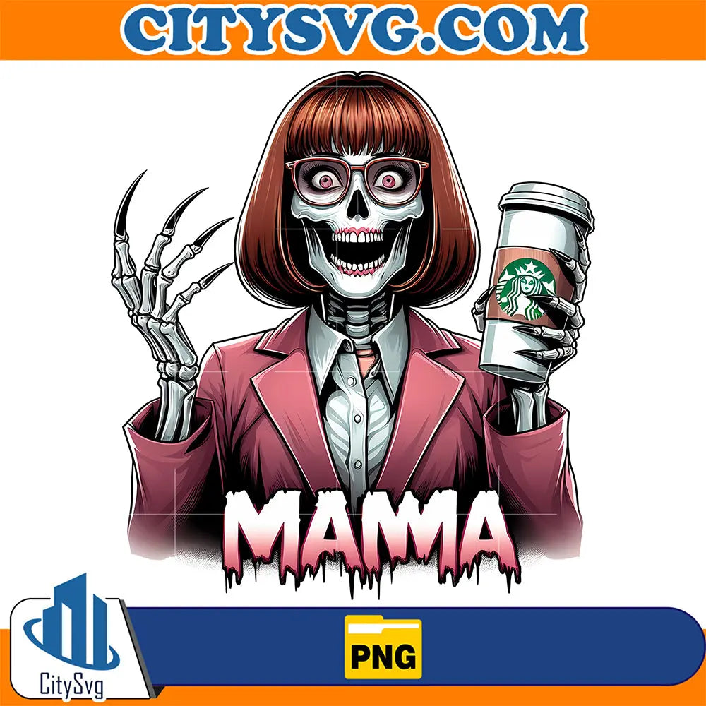 MamaCoffeeStarbucksSkeletonPng