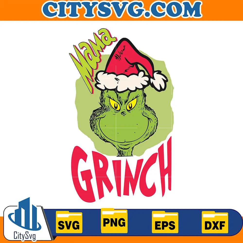 MamaGrinchChristmasSvg