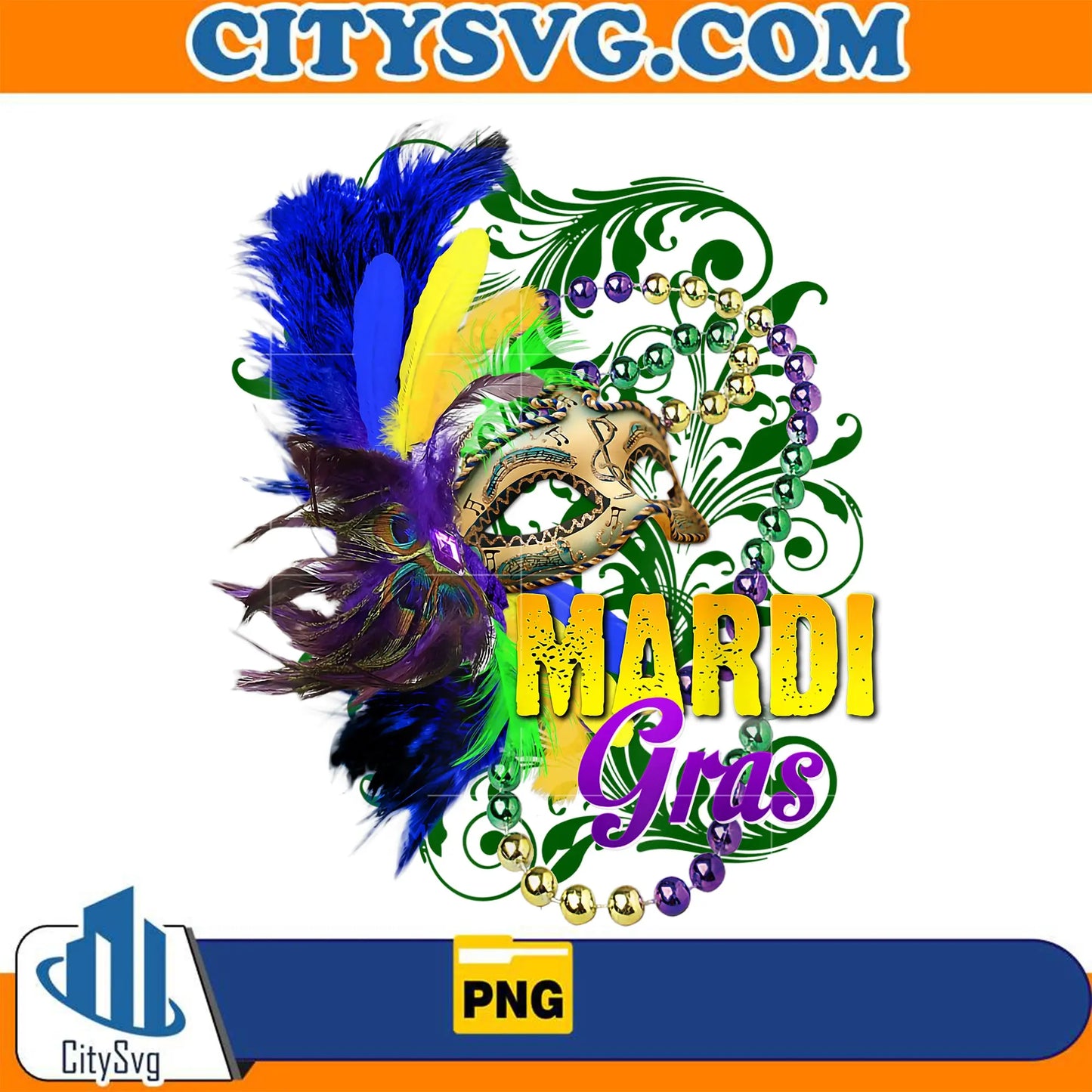 MardiGrasBeadsMaskFeathersNewOrleansPng