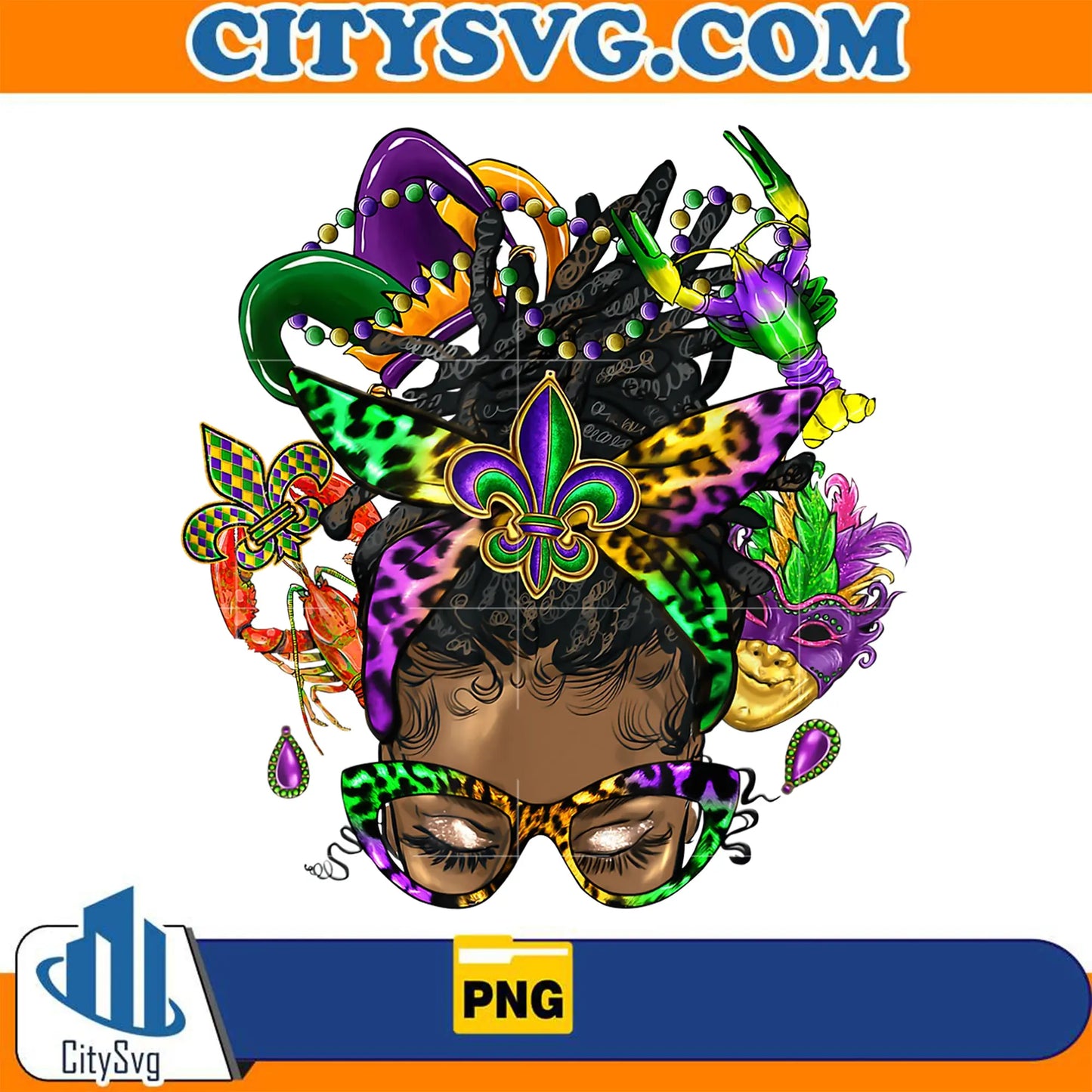 MardiGrasBlackWomanPng_2