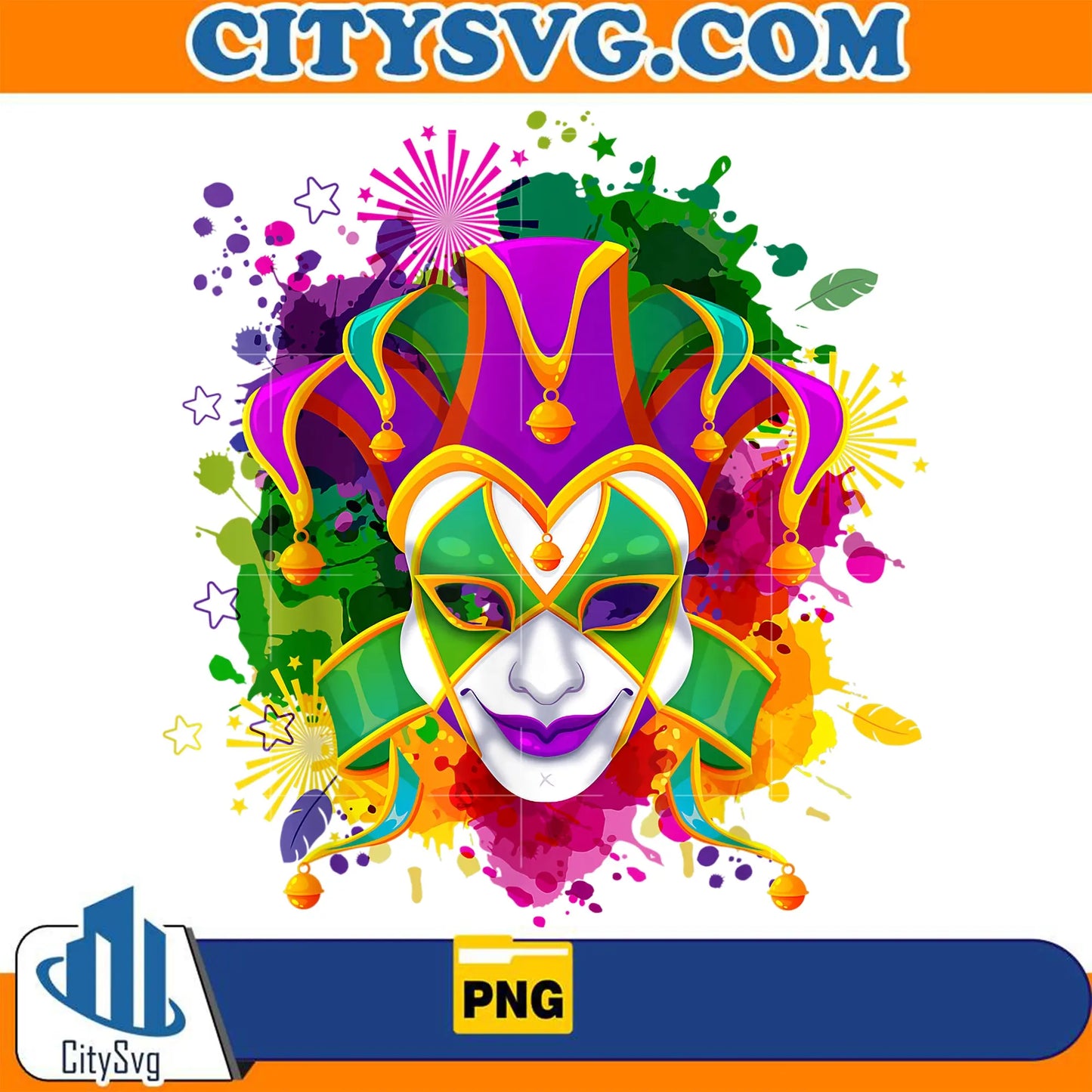 MardiGrasJokerMaskPng