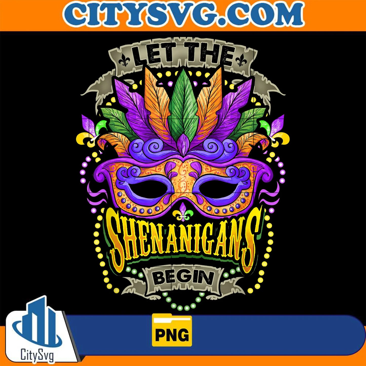 MardiGrasLetTheShenanigansBeginMaskPng