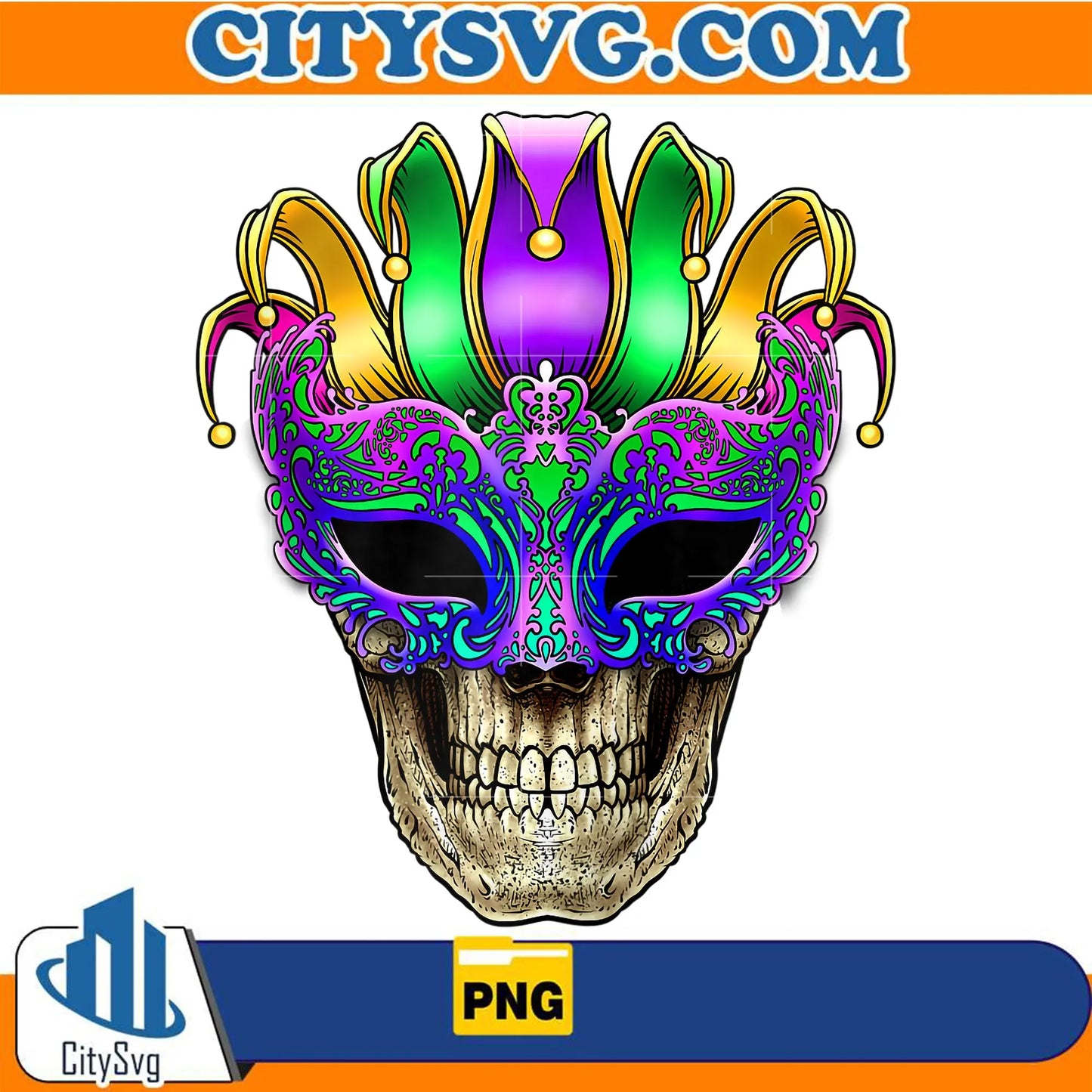 MardiGrasSkullMaskNewOrleansLouisianaPng