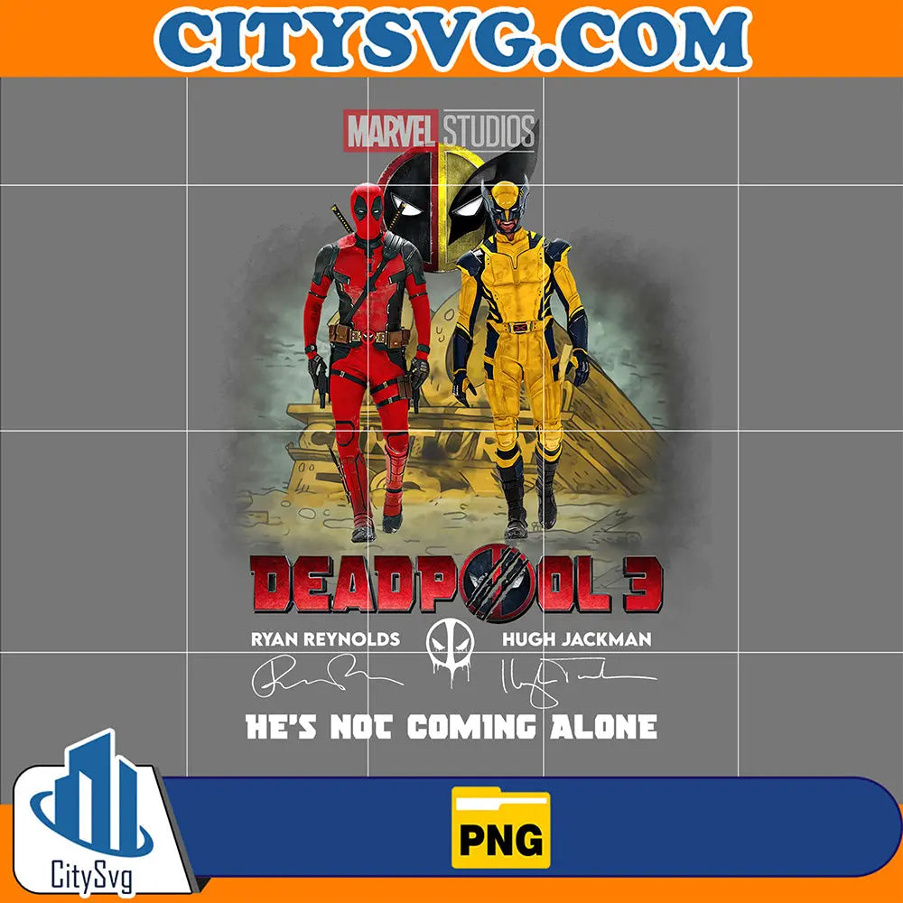 MarvelStudiosDeadpool3RyanReynoldsHughJackman_He_sNotComingAlonePng