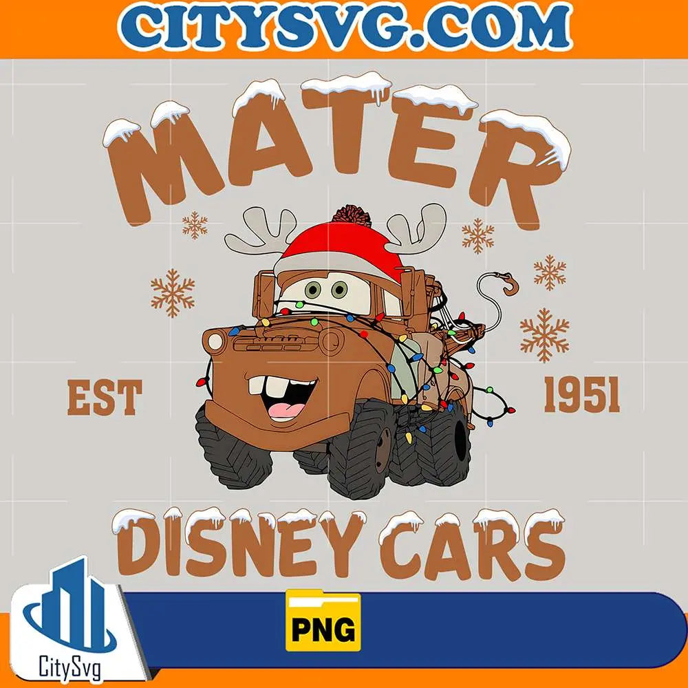 MaterCarsEst1951DisneyCarsChristmasPng