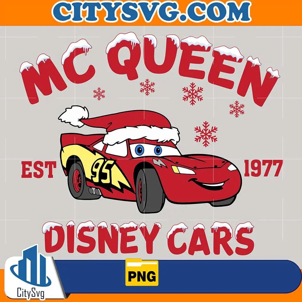 McQueenEst1977DisneyCarsChristmasPng