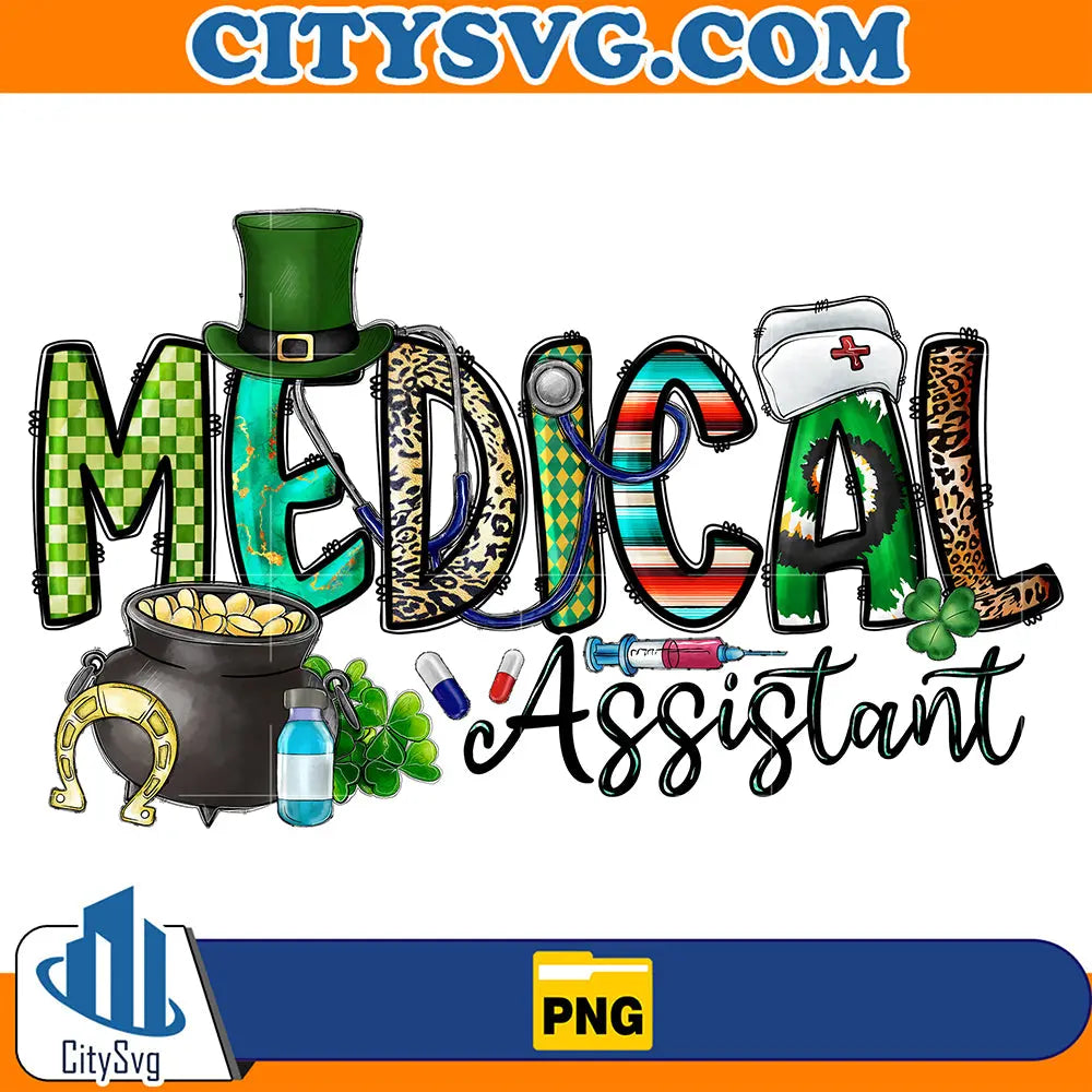 MedicalAssistantStPatricksDaySublimationPng