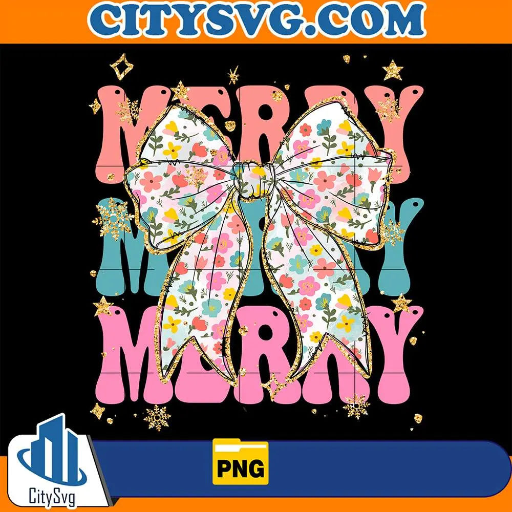 MerryCoquetteChristmasColorfulGlitterPng