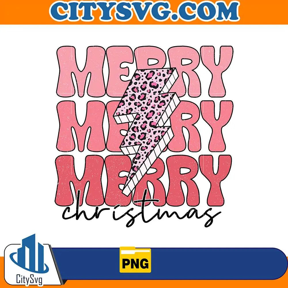 MerryRetroChristmasPinkPng