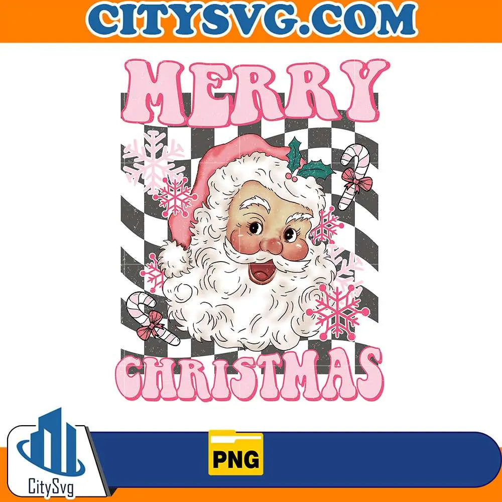 MerrySantaChristmasPinkPng