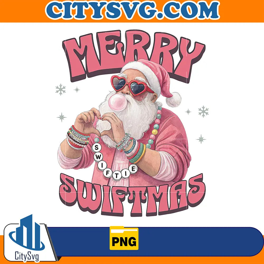 MerrySwiftmasSantaPinkChristmasPng