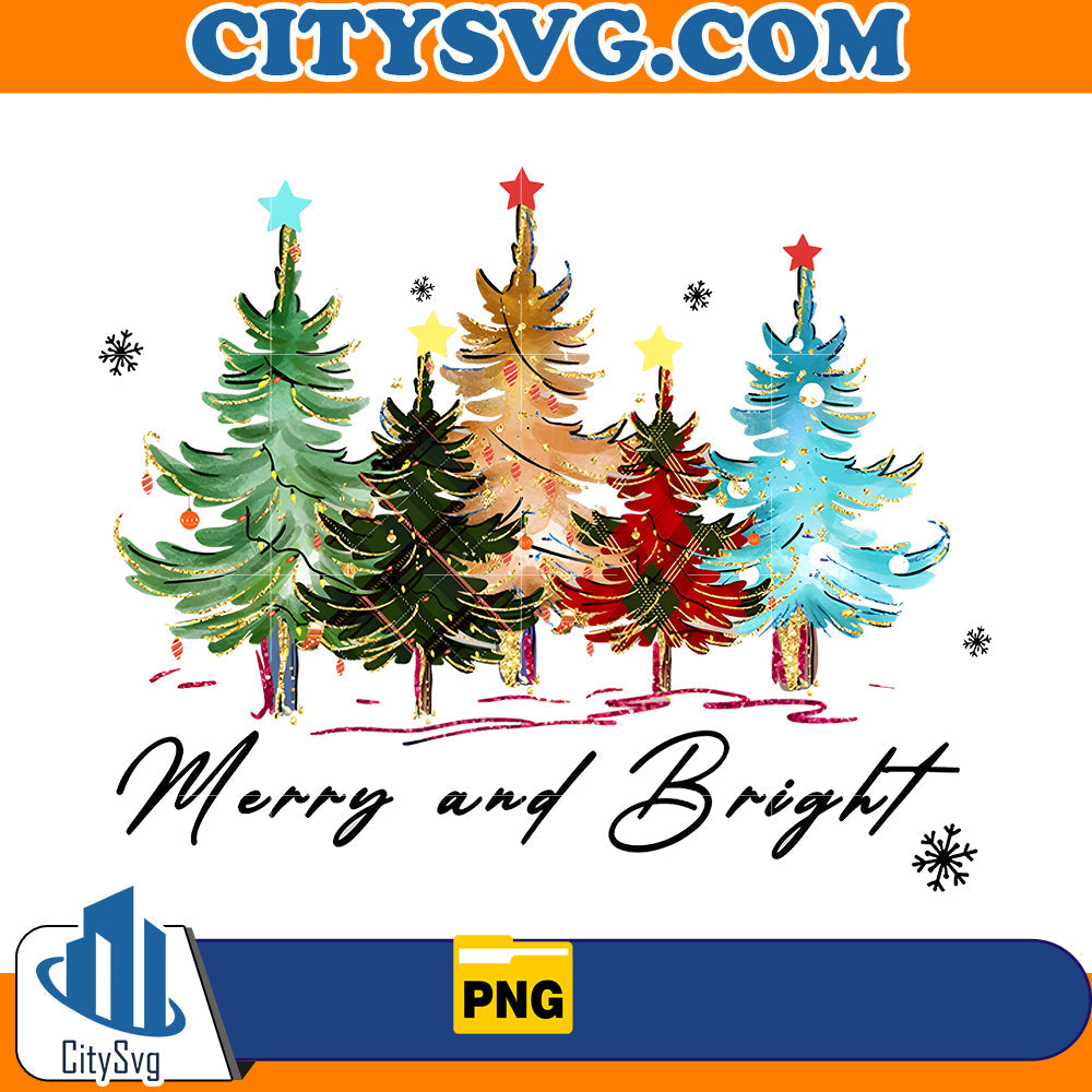 Merry and Bright Png CitySvg