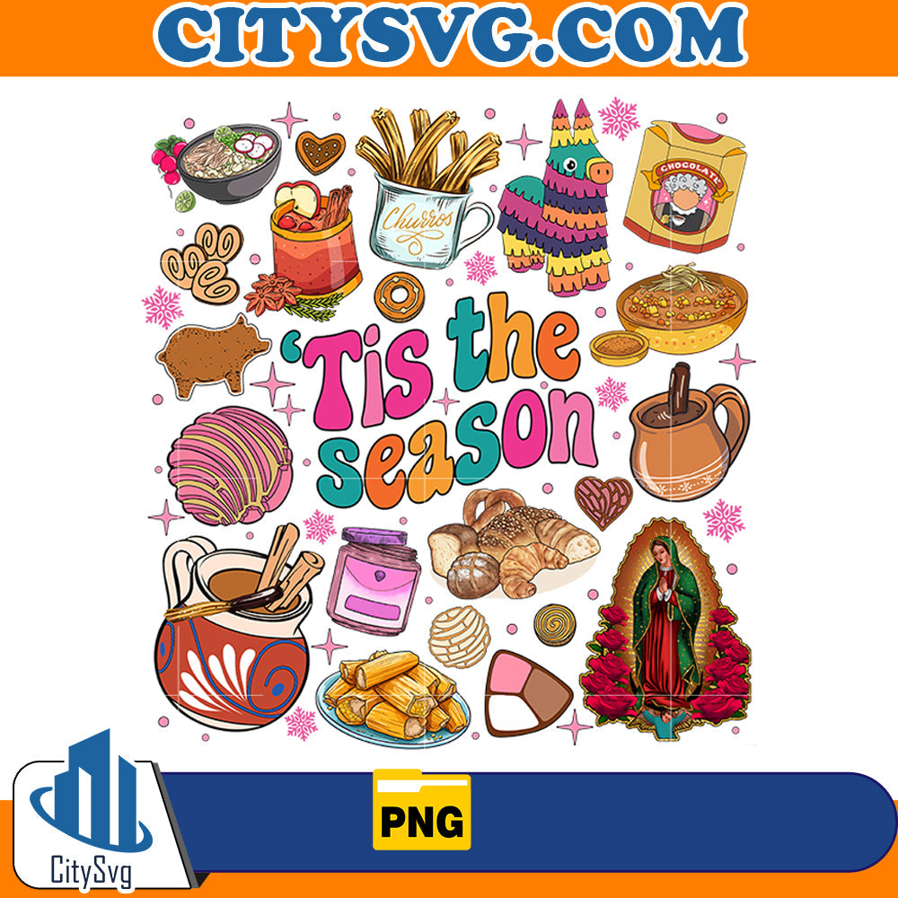 Mexican Christmas Tis the Season Png CitySvg