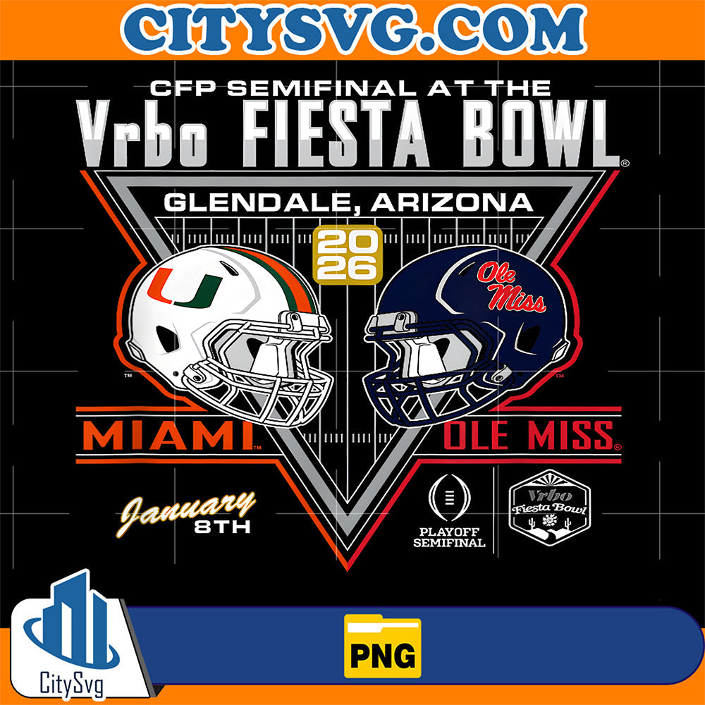 Miami-Hurricanes-And-Ole-Miss-Rebels-CFP-Semi-Fiesta-Bowl-2026-Png