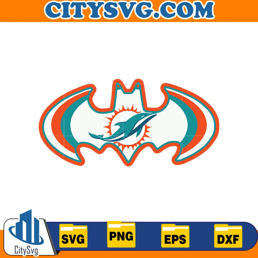 Bat Miami Dolphins Svg CitySvg