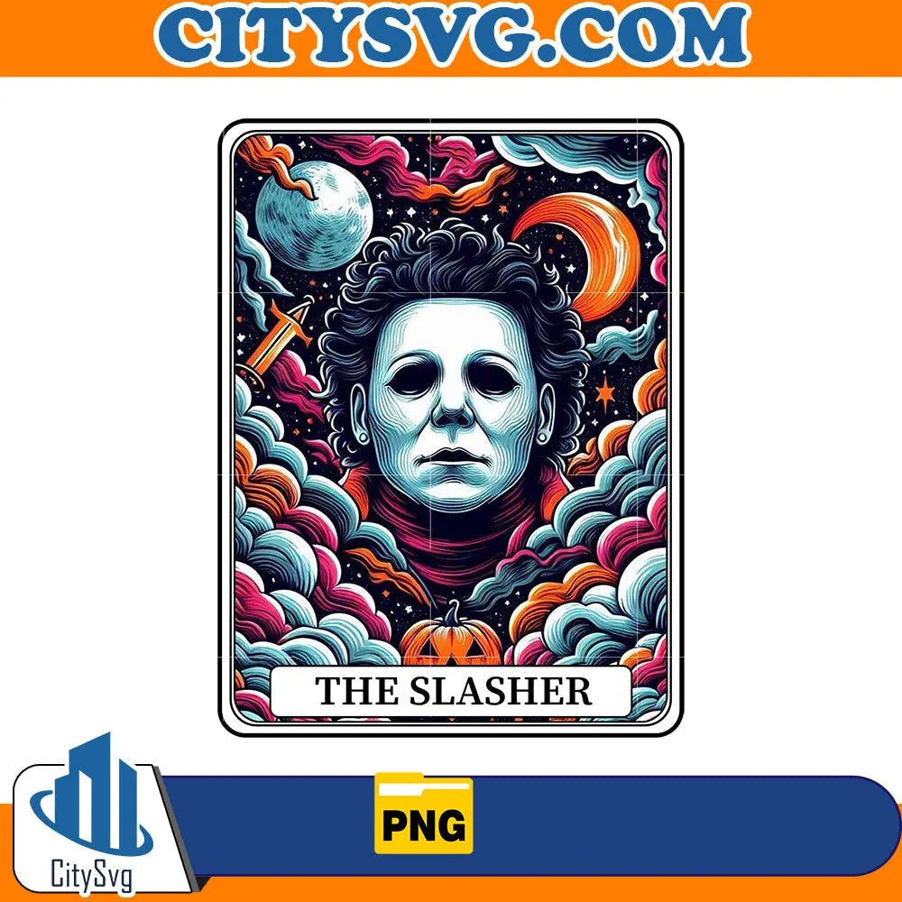 Horror tarot card Michael Myers The Slasher Png CitySvg