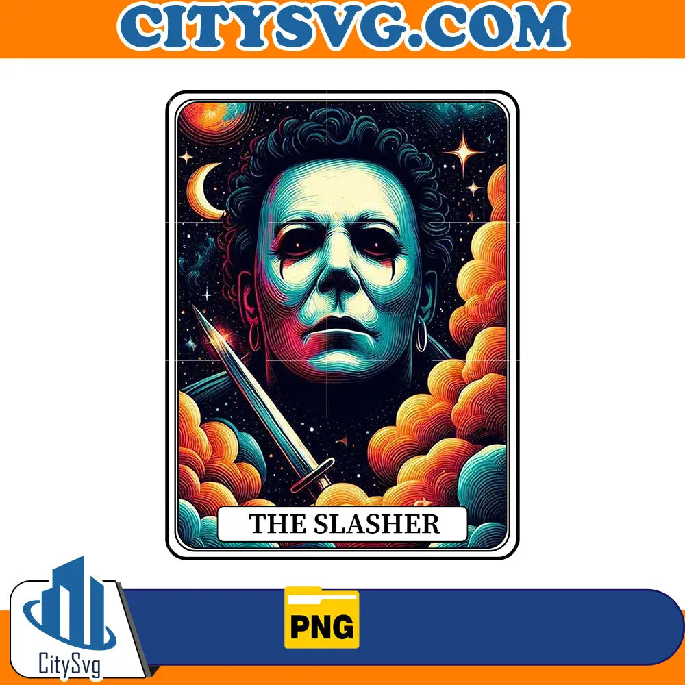 Horror tarot card Michael Myers The Slasher Png CitySvg