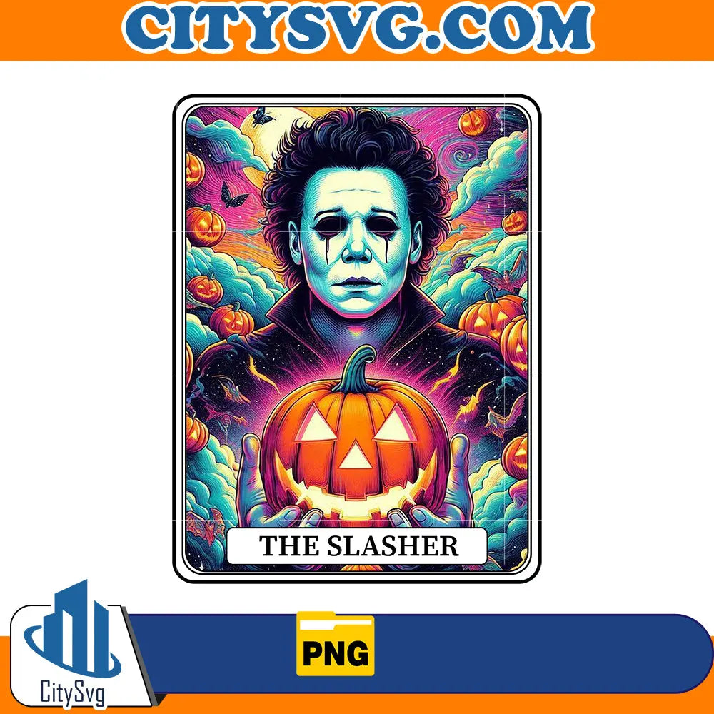 Horror tarot card Michael Myers The Slasher Png CitySvg