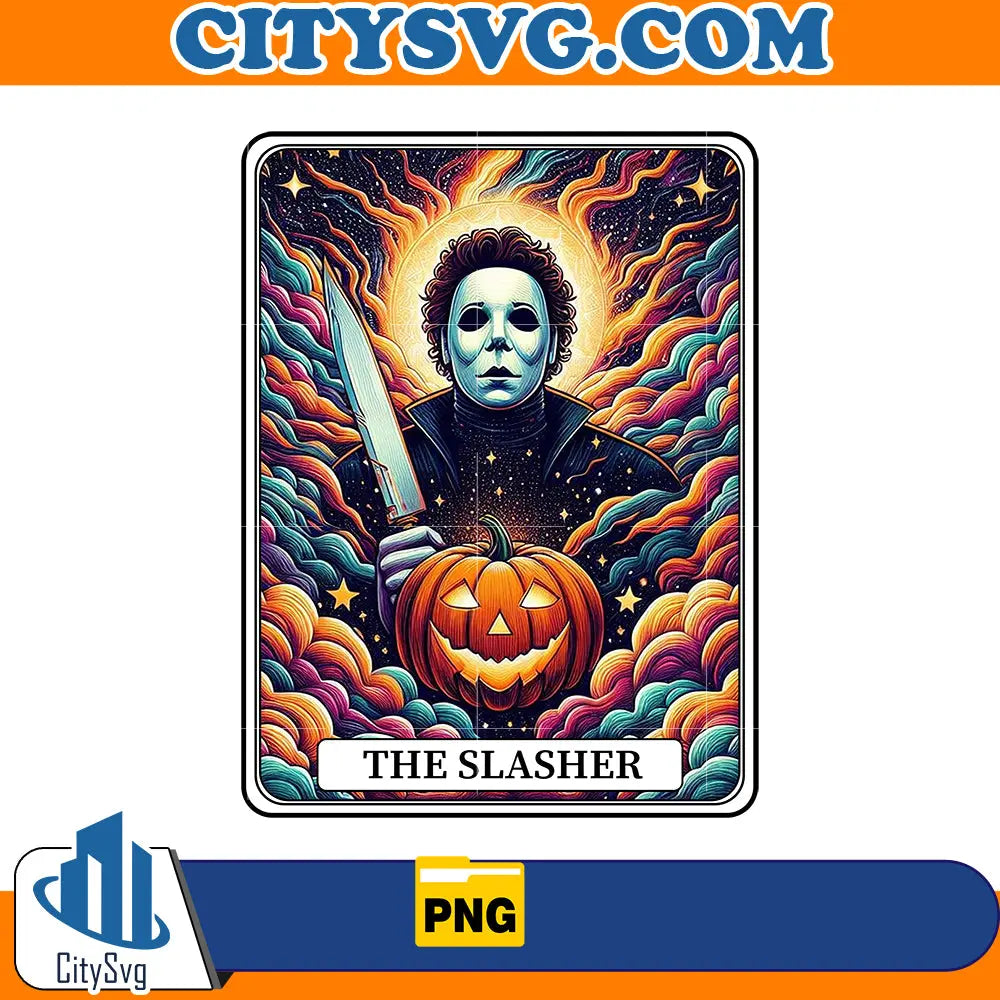Horror tarot card Michael Myers The Slasher Png CitySvg