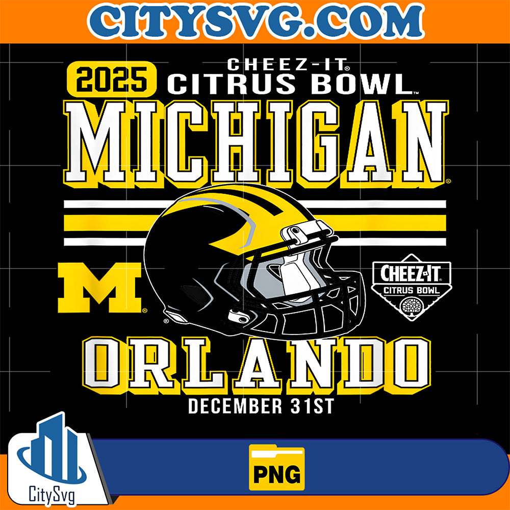 Michigan-Wolverines-Citrus-Bowl-2025-Officially-Png
