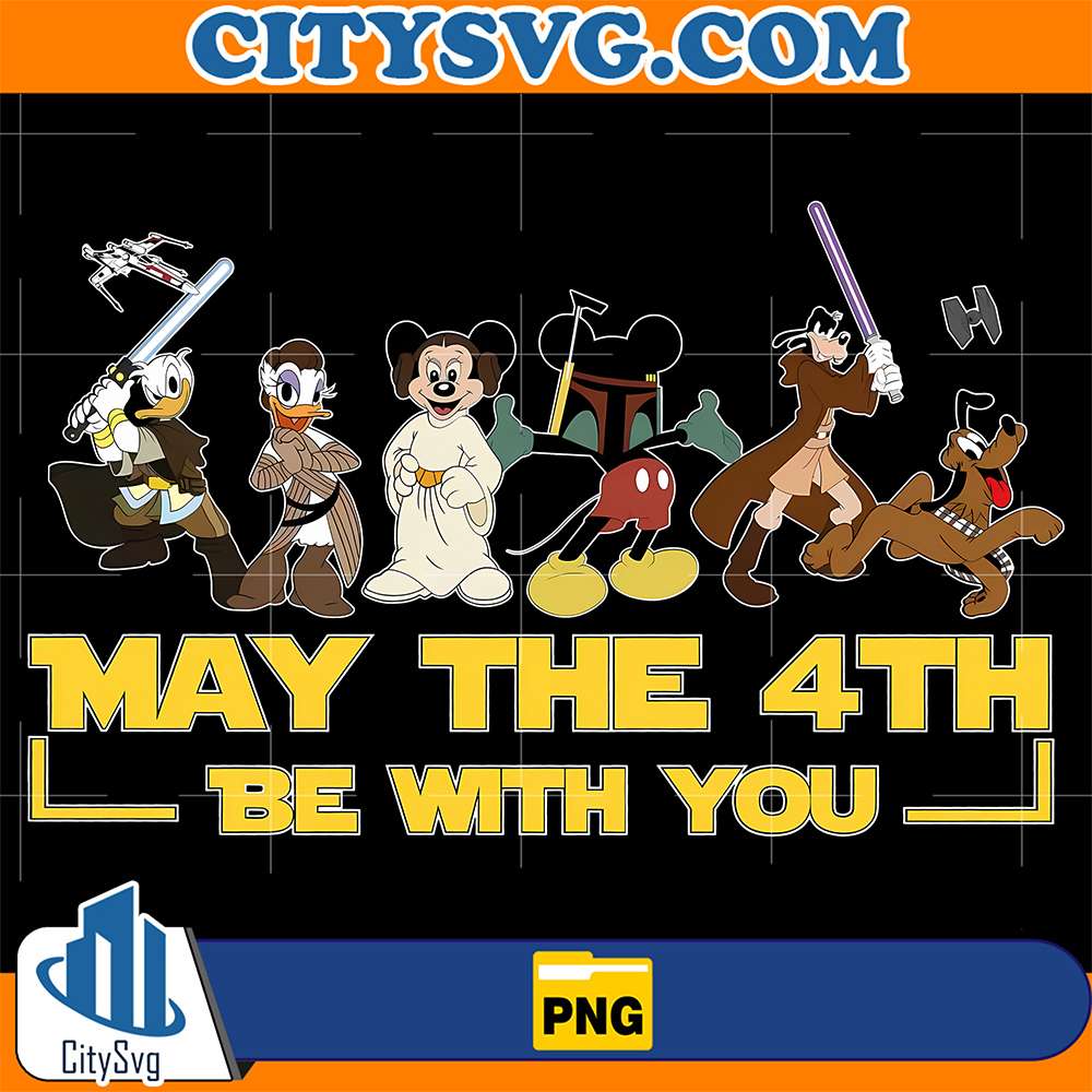 Mickey-And-Friends-May-The-4th-Be-With-You-Png